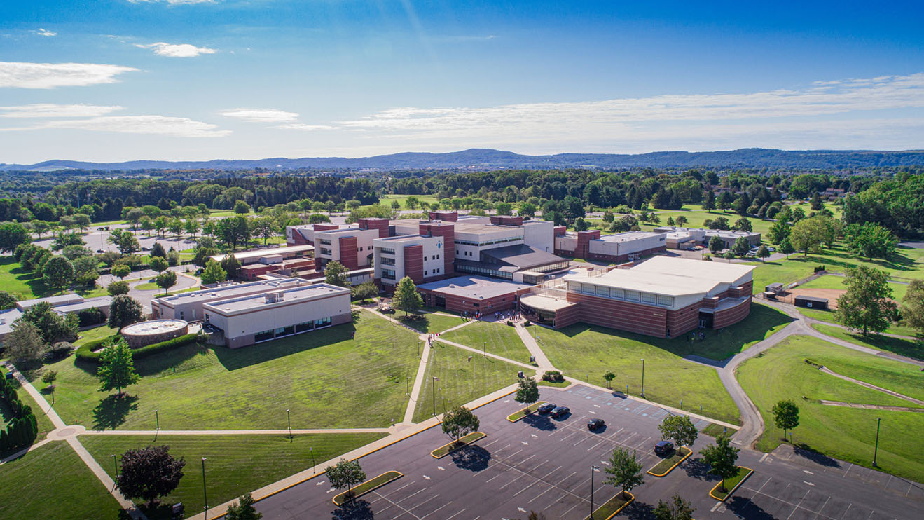 Aerial view of the Northampton County Community College in Bethlehem, PA