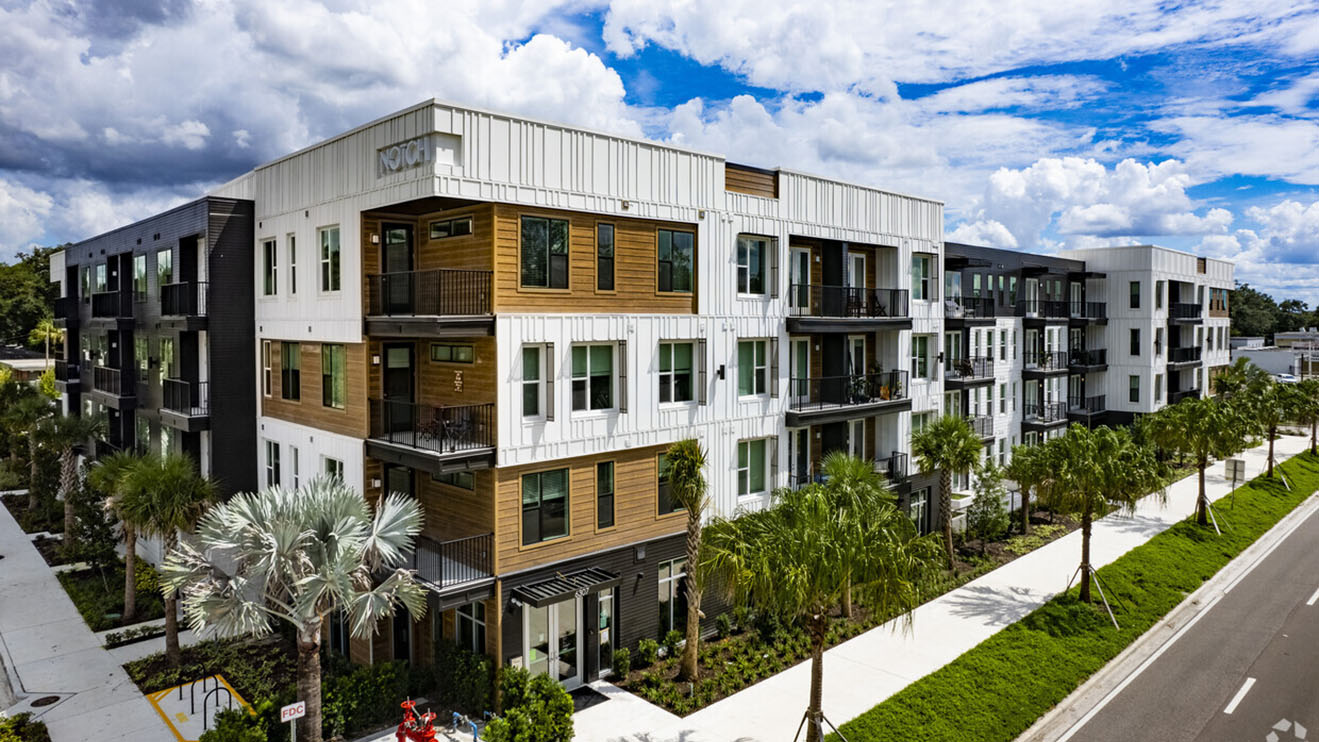 Rendering of a modern multifamily building in Florida