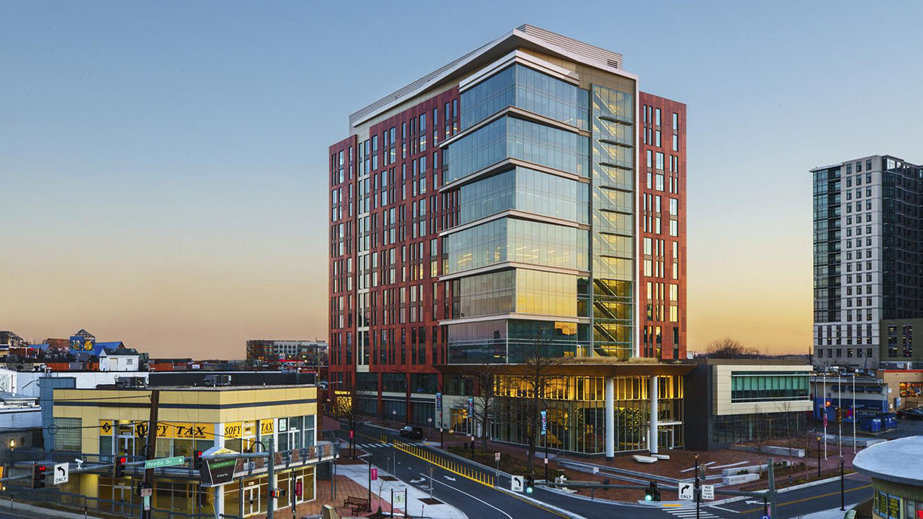 Modern office tower with lots of windows