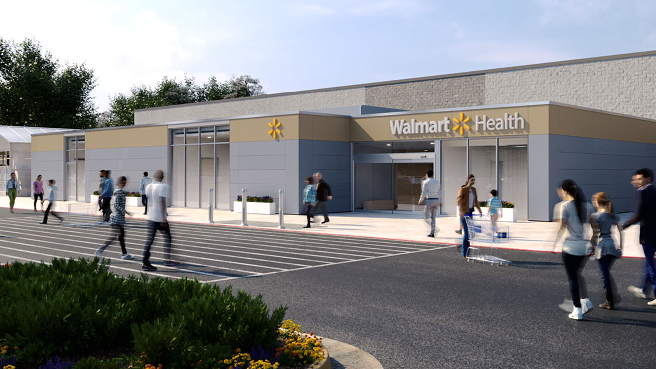Rendering of a Walmart Health facility