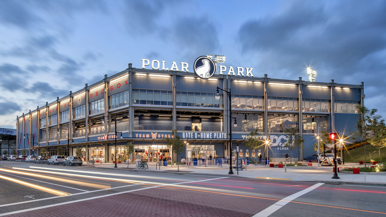 AAA baseball stadium on Worcester, MA