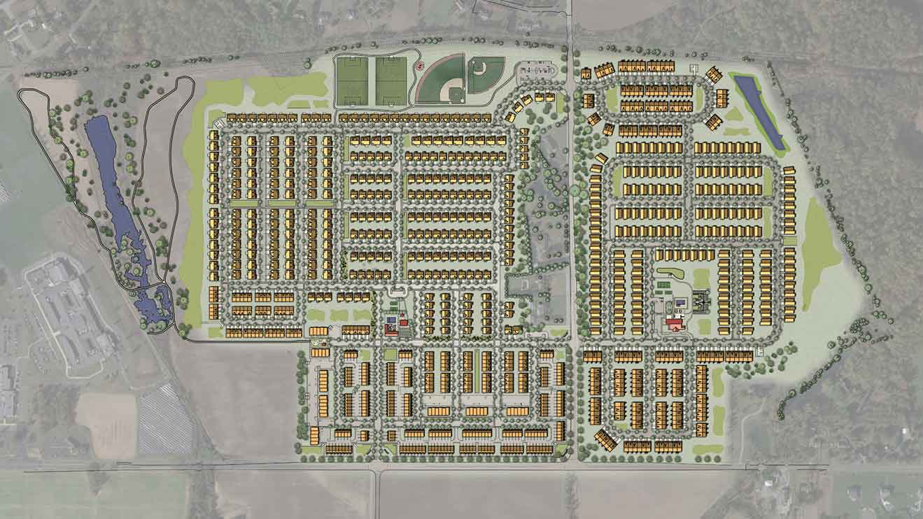 Site plan of the proposed residential community in Woolwich NJ