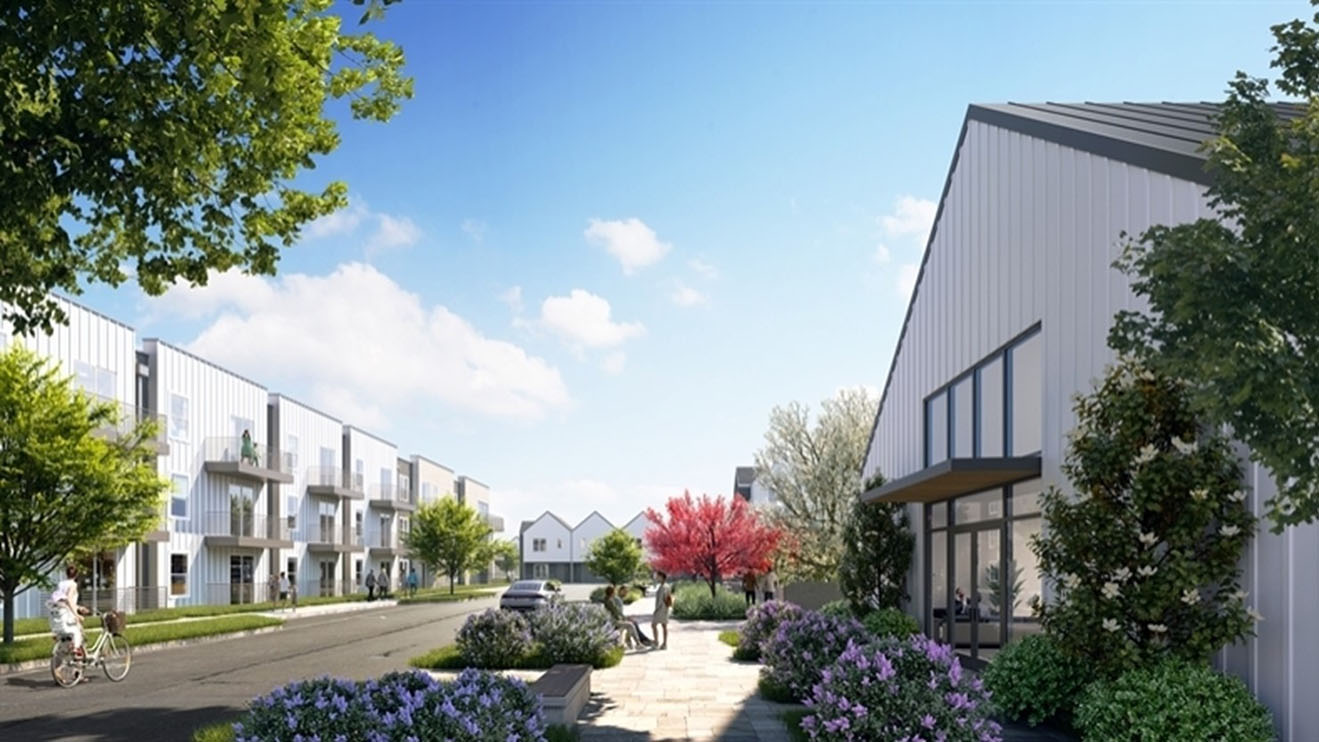 Architect's rendering of a residential community in Texas