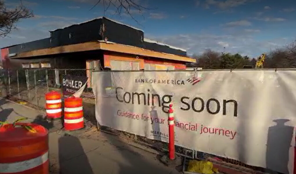 Bank of America site under construction, construction site in Albany, NY