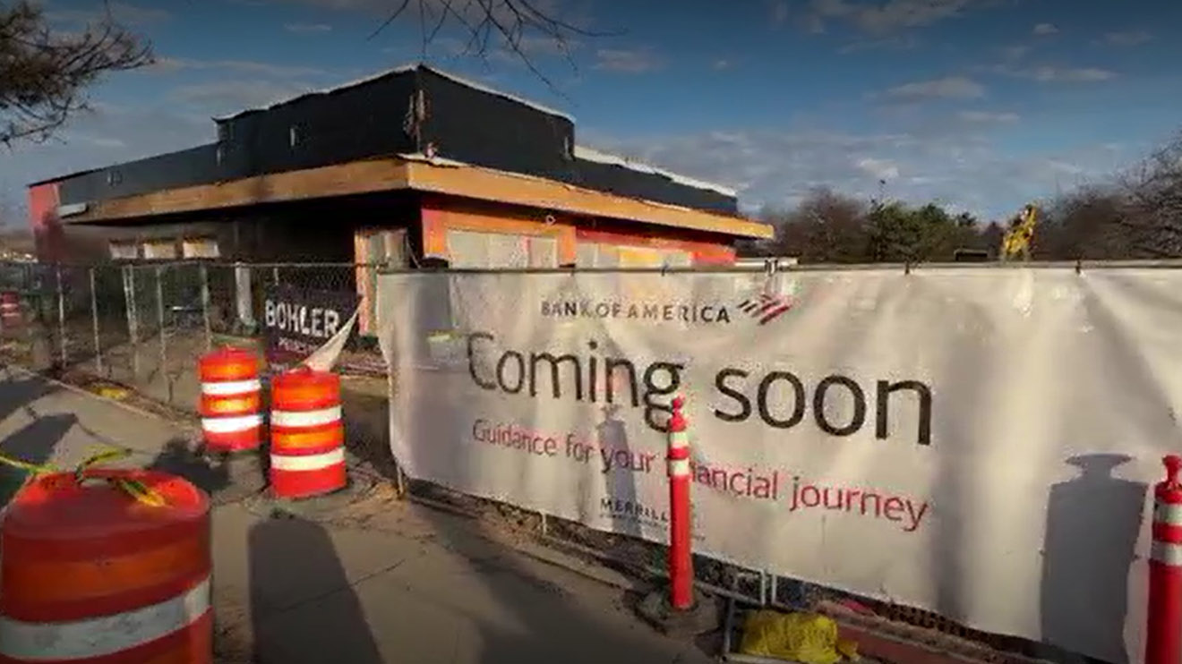 Bank of America site under construction, construction site in Albany, NY