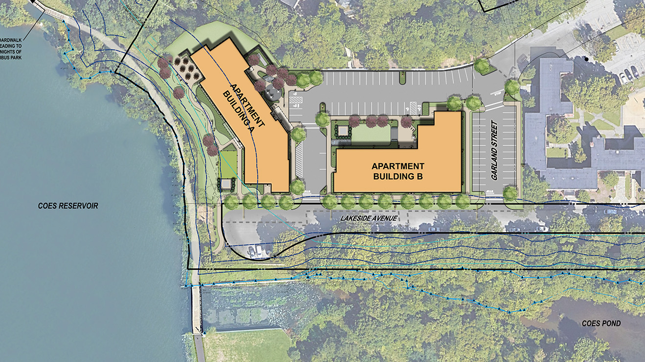 Site Plan rendering of an affordable housing community