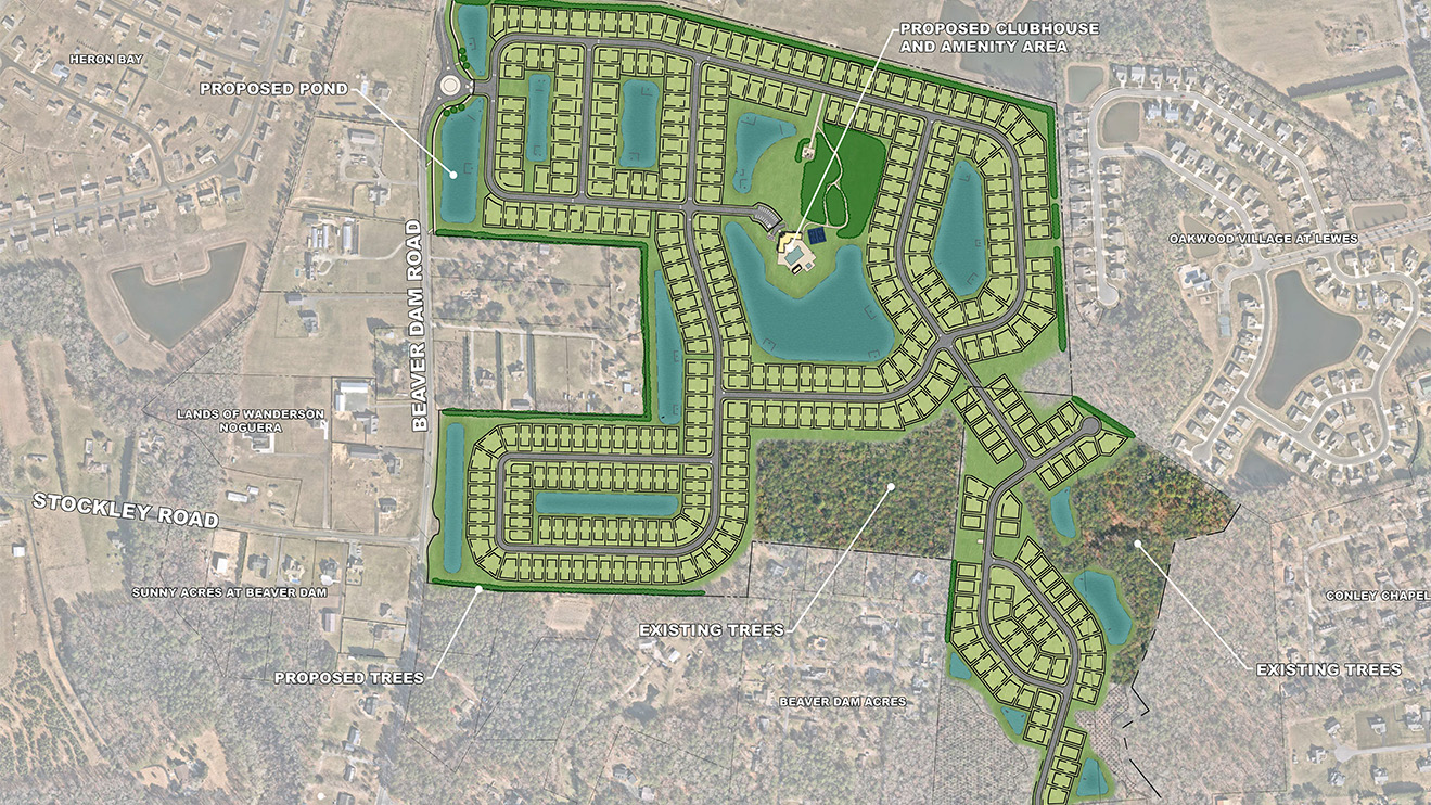Site Rendering of a large single family home development