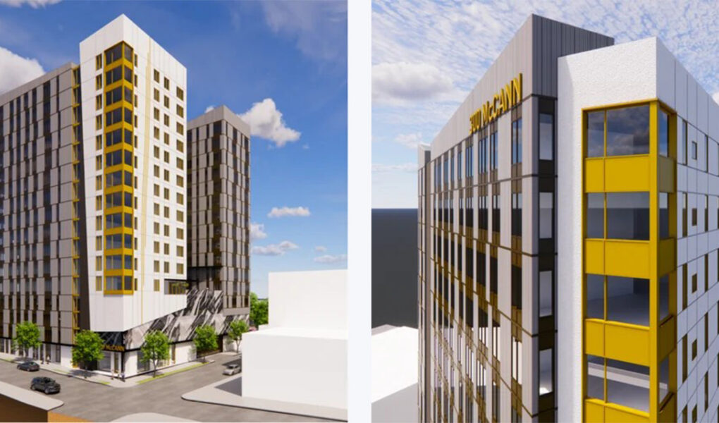 Renderings of residential tower in Nashville