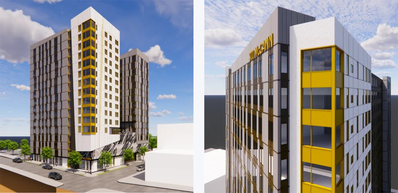 Renderings of residential tower in Nashville