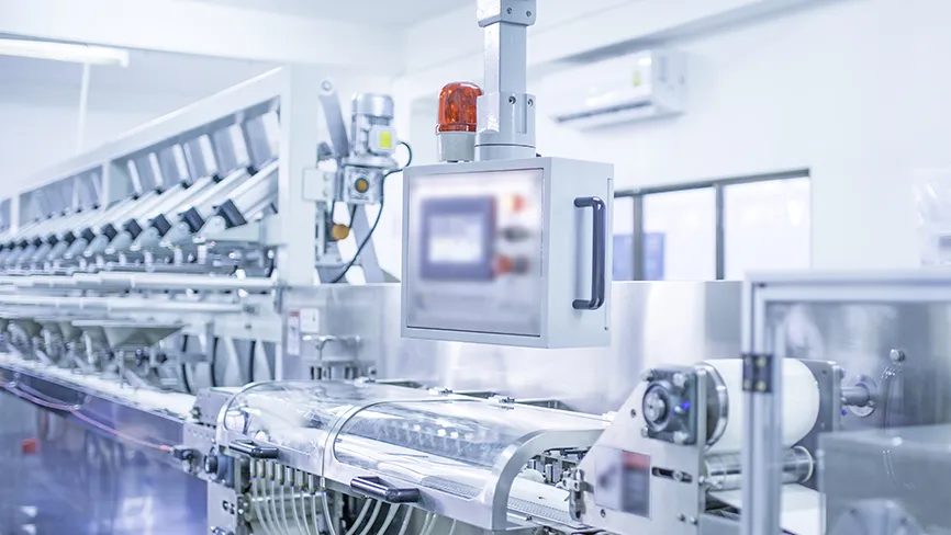 factory, industrial area, automation, technology, Machines for packing products Within the factory, sterile beauty industry in order to maintain maximum cleanliness